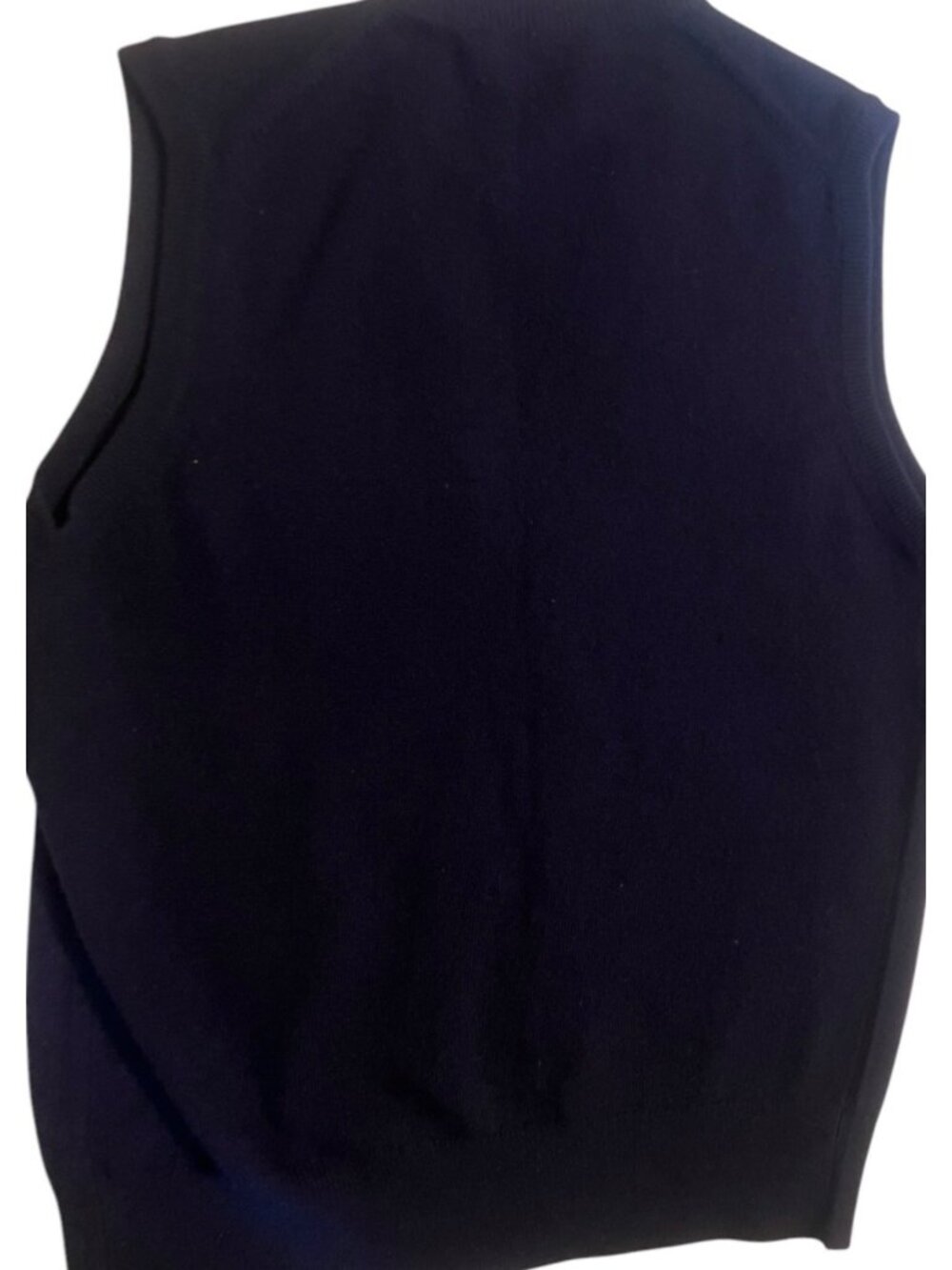 Roble Jones Glenmac Of Scotland Navy Blue Geelong Lambs Wool Button-Up Vest XS - Picture 2 of 8